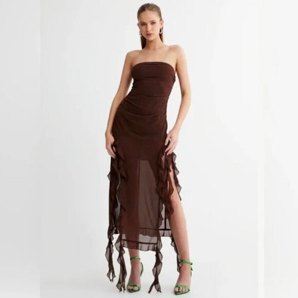 Lioness Women's Rendezvous Dress in Chocolate Brown NWT Size AU 10/M - Picture 1 of 3